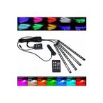 Slons Aksesuar Araç Içi Ayak Altı Led Aydınlatma Rgb 9led Kumandalı Oto Şerit 12 Volt