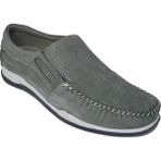 Slope Bağsız Marin Model Hakiki Deri Erkek Günlük Casual Ayakkabı 3015004, Gri Beyaz, 40