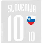Slovenya ütüyle yapışan arma numarası 10 ütüyle ütülenebilir transfer 4 adet elbise parçası ütü veya transfer presi tişört triko ütü motifi - BR10 W