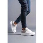 Slw151 Boost Bağcıklı Cilt Süet Erkek Günlük Sneaker Ayakkabı Csbt - Beyaz/Gri