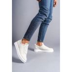 Slw152 Cool Bağcıklı Keten Erkek Günlük Spor Klasik Ayakkabı Kbt - Beyaz