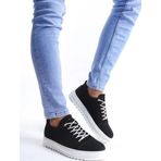 Slw152 Cool Bağcıklı Süet Erkek Günlük Spor Klasik Ayakkabı Sbt - Siyah