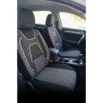 SM OTO KILIF Marka By Camera Hafif Ticari Serisi Jakar Kumaş Oto Koltuk Kılıfı Tam Set (Berlıngo-Caddy-Connect-Courıer-Doblo-Dokker-Partner) - Siyah