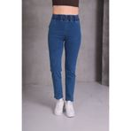 SM-PANNY Mavi Kadın Kot Pantolon Beli Lastikli Yüksek Bel Likralı Toparlayıcı Büyük-Küçük Beden Jeans