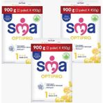 SMA Optipro 1 Toz Devam Sütü 3'lü 900 gr 0-6 Ay Bebekler İçin Besleyici Formül