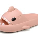 Smajong CGTRRZFQ Slides PEmbe Renk Köpekbalığı Şekilli Kaymaz Taban Unisex Çocuk Ev Terliği