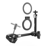 SmallRig Sihirli Kol Kelepçesi w/1/4 inç Vida, Magsafe ve Manyetik Adaptör Halkası için Telefon Montajı, iPhone için 11 İnç Entegre Sihirli Kol, Android için, Aksiyon Kameraları/LCD Monitör/LED