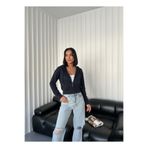 SmallTouch Kapüşonlu Fermuarlı Lacivert Crop Hırka
