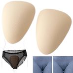 Smaoqingji Bayan Cameltoe iç astar görünmez – ten rengi, 2 adet, bikini astarı, kadın taytı, mayo, utançları ortadan kaldırmak için, ön yarısını dolgunlaştırmak için, Ten rengi, 10cm