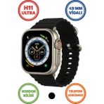 Smard Watch H11 Ulta 49MM Metal Kasa Akıllı Saat Çift Kordonlu - Siyah - Bej