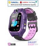 Smart Baby SmartBaby Q19 LBS Konumlu Akıllı Çocuk Takip Saati - Sim Kartlı Arama, Kameralı, Gizli Dinleme Özellikli - Mor