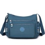 Smart Bags 1115 Mavi Krinkil Kumas Kadin Postaci Çantası