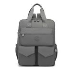 Smart Bags 1175 Koyu Gri Büyük Boy Krinkıl Kumaş Kadın Sırt Çantası