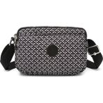 Smart Bags Günlük Küçük Boy Su Geçirmez Hafif Krınkıl Kumaş Kadın Omuz Çantası Siyah/beyaz