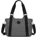 Smart Bags Günlük Orta Boy Su Geçirmez Krınkıl Kumaş Kadın Omuz Çantası Siyah/beyaz