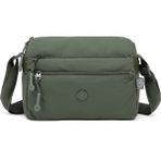 Smart Bags Haki Kadın Omuz Çantası Hafif Kumaş Çok Cepli Çapraz Uzun Askılı - Standart