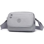 Smart Bags Krinkıl Kumaş Kadın Postacı Çantası BC 3166 - Açık Gri