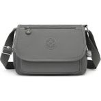 Smart Bags Krinkıl Kumaş Kadın Postacı Çantası Smart Bags 1148 - Koyu Gri