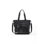 SMART BAGS Krinkıl Siyah-Gri Kadın Omuz Çantası SMK 3246
