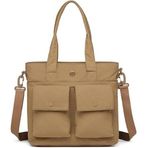 Smart Bags Mikro Poly Kumaş Büyük Boy Kadın Omuz Çantası 3345 - Kahve