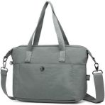 Smart Bags Nano Metalik Kumaş Kadın Omuz Çantası BC 3127 - Metalik Koyu Yeşil - Açık Gri Melanj
