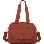 Smart Bags Orta Boy Çok Cepli Su Geçirmez Hafif Krınkıl Kumaş Kadın Omuz Çantası Kiremit