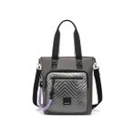 SMART BAGS Parlak Kumaş Çapraz Askılı Kadın Omuz Çantası 3248 (Gri Lila)