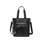 Smart Bags Parlak Kumaş Çapraz Askılı Kadın Omuz Çantası 3248 - Siyah - Gri