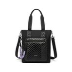 SMART BAGS Parlak Kumaş Çapraz Askılı Kadın Omuz Çantası 3248 Siyah Lila