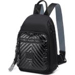 Smart Bags Parlak Kumaş Küçük Boy Askılı Kadın Sırt Çantası 3247 - Siyah - Gri
