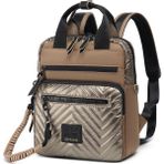 Smart Bags Parlak Kumaş Küçük Boy Askılı Kadın Sırt Çantası 3250 - Taba