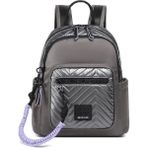 Smart Bags Parlak Kumaş Küçük Boy Askılı Kadın Sırt Çantası 3252 - Gri - Lila