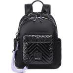 Smart Bags Parlak Kumaş Küçük Boy Askılı Kadın Sırt Çantası 3252 - Siyah - Lila