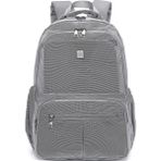 Smart Bags Smart Su Geçirmez Çift Gözlü Büyük Boy Ortaokul ve Lise Sırt Okul Çantası Gri