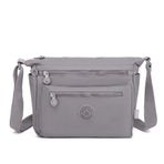 Smart Bags SMB1238 Gri Krinkıl Kumaş Kadın Çapraz Askılı Çanta