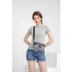Smart Bags SMBYB1112-5146 Siyah Beyaz Kadın Postacı Çanta
