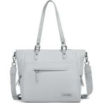 Smart Bags Twill Dimi Kumaş Kadın Omuz Çantası 3323 - Açık Gri