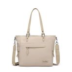 Smart Bags Twill Dimi Kumaş Kadın Omuz Çantası 3323 - Bej