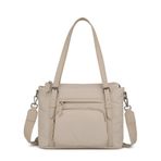 Smart Bags Twill Dimi Kumaş Kadın Omuz Çantası 3329 - Bej