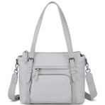 Smart Bags Twill Dimi Kumaş Kadın Omuz Çantası 3329 - Gri