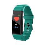 Smart Band Fitness, adım sayacı, kalp frekansı, kan basıncı, uyku monitörü, kalori, akıllı telefon bildirimleri, fitness uygulaması, IP67, spor modu, 10 gün bekleme, Bluetooth, çalar saat (yeşil)