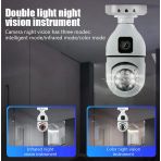 Smart Çift Lensli Ip Ampul Kamera Hareketli Gece Görüşlü Ses Kayıtlı Wi-Fi Güvenlik Kamerası 4Mp 360 Derece Full Hd Duy Girişli