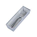 Smart Design Çekmece Düzenleyici - (9 x 7 cm) - Çelik Metal Örgü Tepsi - Birbirine Geçen Kol Bağlantısı - Gereçler, Gümüş Eşyalar, Organizasyon - Mutfak [Gümüş]