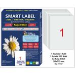 Smart Label Parlak Yüzeyli Kuşe Etiket - A5 Ebatında - Lazer Yazıcı için - 200 Adet