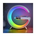Smart Light Saund Machine Kablosuz Şarj Özellikli LED Akıllı Gece Lambası Ses Makinesi - Siyah