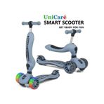 Smart Oturaklı Çocuk Scooter 3 Tekerlekli Işıklı Ledli Scooter Yükseklik Ayarlı 1-5 Yaş Mavi