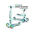 Smart Oturaklı Çocuk Scooter 3 Tekerlekli Işıklı Ledli Scooter Yükseklik Ayarlı 1-5 Yaş