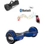 Smart Store Hoverboard Elektrikli Kaykay Bluetooth Hoparlörlü 6.5 Inch Çanta Hediyeli Mavi