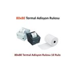 Smart Tech 80X80 Termal Adisyon Yazıcı Kağıdı Rulosu 10 Adet 1 Paket