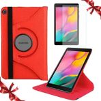 Smart Tech Smart Tech Samsung Galaxy Tab T290 8 Inç Döner Standlı Tablet Kılıfı ve Cam Koruma Seti - Kırmızı